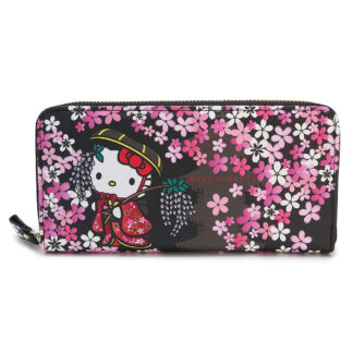サンリオ ハローキティ 長財布 レディース KT ラウンドファスナー ジップアラウンド キティ 和柄 01 さくらん キャラクター 日本限定 ヤスダ通商 HELLO KITTY 【メール便対応】